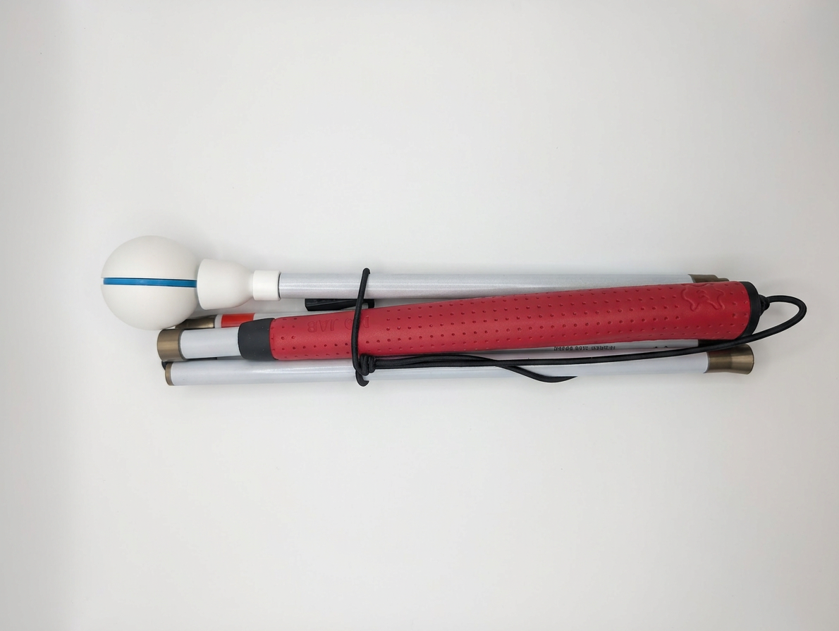 Ambutech Folding Carbon Fiber White Cane NoJab (suspension system) - Image 2